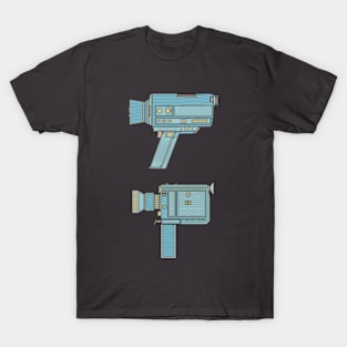 Blue Classic Video Camera T-Shirt